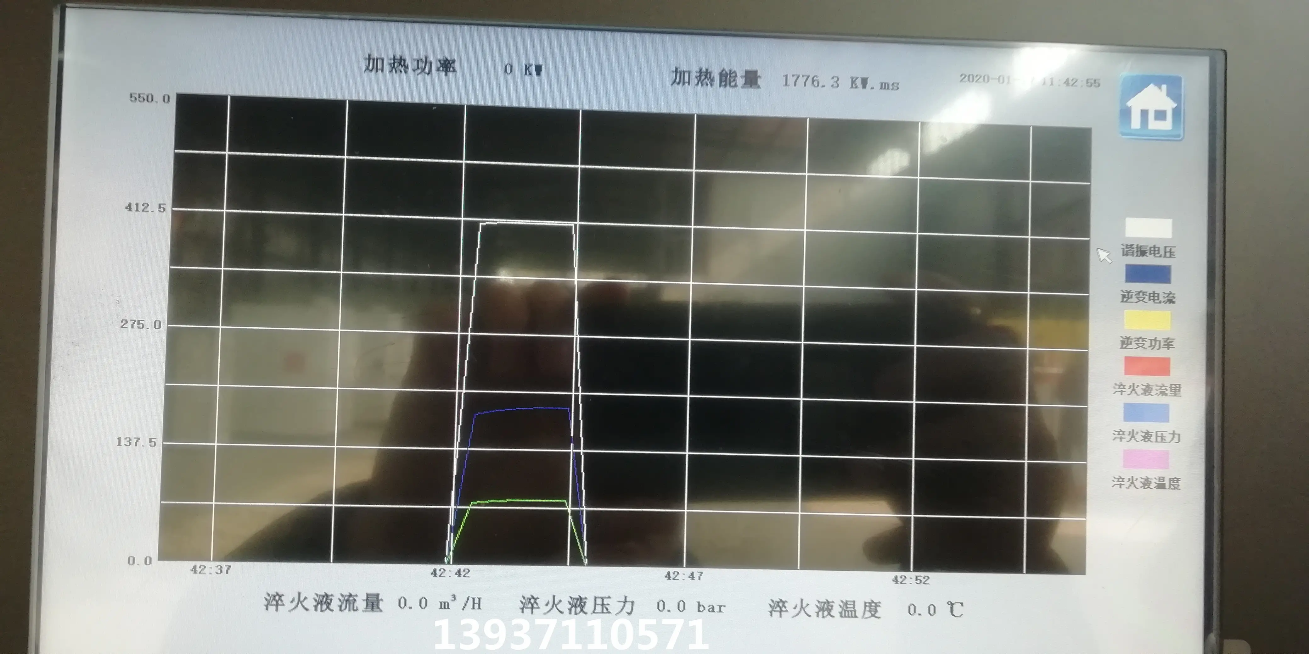 加热参数曲线界面